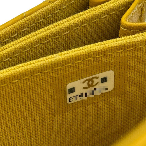 【中古】 CHANEL シャネル マトラッセ トップハンドル ミニ ショルダーバッグ イエロー ラムスキン イエロー系 ゴールド金具 ランダム番(2021年~) 中古品 (CHANEL,matelasse,tophandle,mini,shourderbag,rambskin,yellow,gold,used)