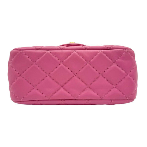 【中古】 CHANEL シャネル ミニマトラッセ チェーン ショルダーバッグ ピンク ラムスキン ピンク系 ゴールド金具 30番台(2020年) ブランドバッグ ショルダーバッグ 中古 (CHANEL,minimatelasse,pink,lambskin,gold,shourderbag,used)