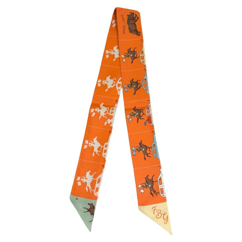 【新品未使用】Hermes エルメス TWILLY ツイリー 《エルメス・パラード》 H064150S04 シルク100% レディース プレゼント ギフト