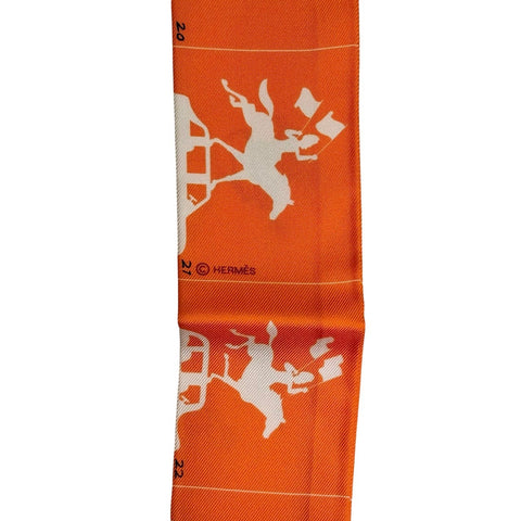 【新品未使用】Hermes エルメス TWILLY ツイリー 《エルメス・パラード》 H064150S04 シルク100% レディース プレゼント ギフト