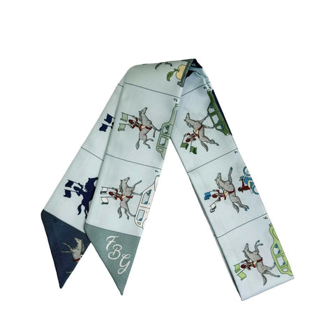 【新品未使用】Hermes エルメス TWILLY ツイリー 《エルメス・パラード》 H064150S05 シルク100% レディース プレゼント ギフト