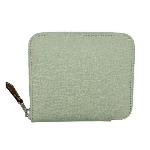 【中古】 Hermès エルメス アザップシルクイン コンパクト ヴェールフィズ エプソン シルバー金具 W刻(2024年) ブランド財布 ウォレット