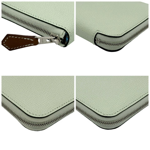 【中古】 Hermès エルメス アザップシルクイン コンパクト ヴェールフィズ エプソン シルバー金具 W刻(2024年) ブランド財布 ウォレット