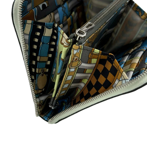 【中古】 Hermès エルメス アザップシルクイン コンパクト ヴェールフィズ エプソン シルバー金具 W刻(2024年) ブランド財布 ウォレット
