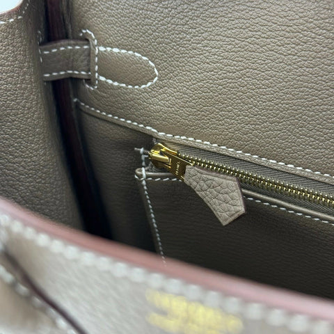 【新品未使用】 Hermès エルメス バーキン25 エトゥープ トゴ ゴールド金具 W刻(2024年) ブランドバッグ ハンドバッグ バッグ 新品 レディース (HERMES,BIRKIN25,etoupe,togo,gold,handbag,new)