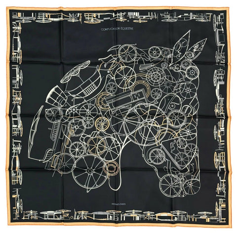 【新品未使用】 Hermès エルメス SCARF スカーフ カレ90 《コンプリケーション・エケストル》 H004148S 08 2024秋冬コレクション シルク100% レディース ギフト プレゼント