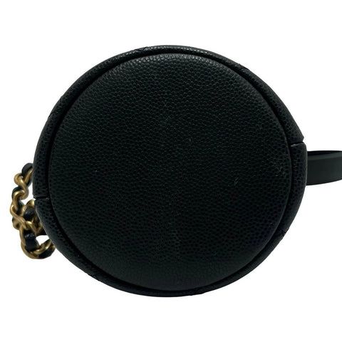 【中古】 CHANEL シャネル マトラッセ チェーンバケットバッグ チェーンショルダー キャビアスキン ブラック系 ゴールド金具 ランダム番(2021年~) ブランドバッグ 中古品 (CHANEL,MATELASSE,black,caviarskin,chain,bucketbag,used)