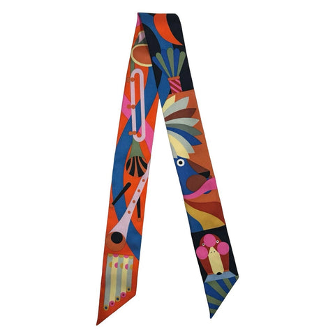 【新品未使用】Hermès エルメス TWILLY ツイリー  《パラード・アン・ファンファーレ》H064150S07 シルク100% レディース プレゼント ギフト