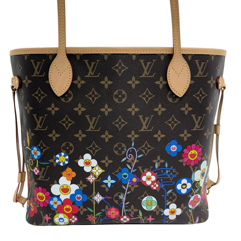 【美品】 LV×TM ルイヴィトン×村上隆 NEVERFULLMM(M13271) ネヴァーフルMM トートバッグ ICチップ(2021年~) モノグラム キャンバス 中古 USED バッグ