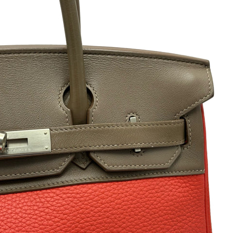 【中古】 Hermès エルメス バーキン30 カザック マルチカラー クレマンス×スイフト シルバー金具 □P刻(2012年) ブランドバッグ ハンドバッグ バッグ 中古品 レディース