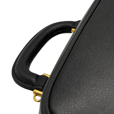 【中古】 CHANEL シャネル 2WAY VANITY BAG デカココ2WAYバニティバッグ ショルダーバッグ メイクポーチ 4番台(1996~1998年) ブラック キャビアスキン 中古 USED バッグ