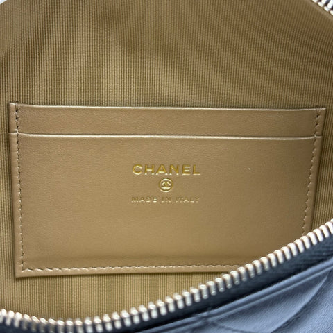 【中古】CHANEL シャネル Belt 2way Bag ウエストバッグ ボディバッグ ランダム番(2021年~) ブラック ラムスキン 中古 USED バッグ