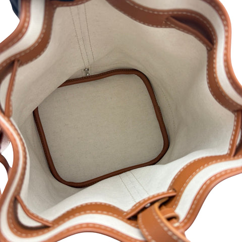 【中古】 GOYARD ゴヤール PETIT FLOT BAF プティ・フロ バケットバッグ ショルダーバッグ ブラック/ブラウン キャンバス カーフスキン 中古 USED バッグ