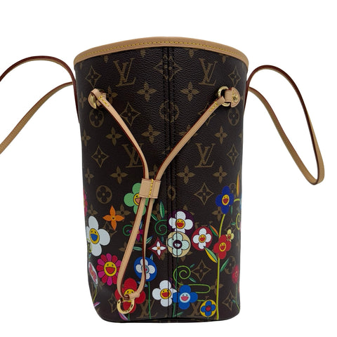 【美品】 LV×TM ルイヴィトン×村上隆 NEVERFULLMM(M13271) ネヴァーフルMM トートバッグ ICチップ(2021年~) モノグラム キャンバス 中古 USED バッグ