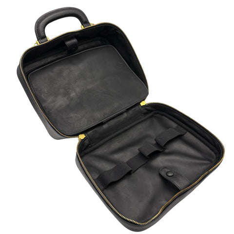 【中古】 CHANEL シャネル 2WAY VANITY BAG デカココ2WAYバニティバッグ ショルダーバッグ メイクポーチ 4番台(1996~1998年) ブラック キャビアスキン 中古 USED バッグ
