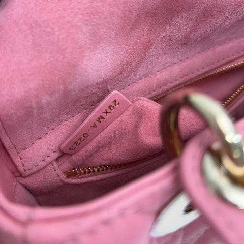 【中古】 Christian Dior クリスチャン ディオール Lady Dior My ABCDior BAG  SMALL Lady Dior My ABCDior バッグ スモール ハンドバッグ ショルダーバッグ 29XMA-0223(2023年) ピンク系 ラムスキン 中古 USED バッグ