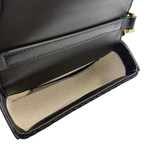 【美品】 GIVENCHY ジバンシィ SHOULDER BAG ショルダーバッグ ショルダーバッグ ブラック キャンバス カフースキン 中古 USED バッグ