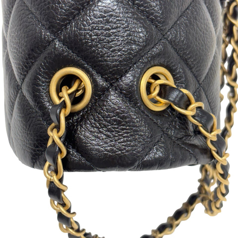 【美品】 CHANEL シャネル MATELASSE CHAIN SHOULDER BAG マトラッセチェーンショルダー40 ショルダーバッグ ICチップ(2021年∼) ブラック キャビアスキン 中古 USED バッグ