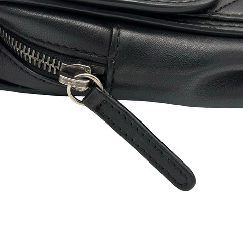 【中古】 CHANEL シャネル CCFLAPSHOULDERBAG CCフラップショルダーバッグ ショルダーバッグ 18番台(2013-2014年) ブラック ラムスキン 中古 USED バッグ