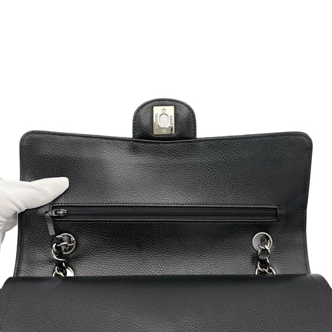 【中古】 CHANEL シャネル MATELASSE マトラッセ ダブルフラップ チェーンショルダー 18番台(2014年) ブラック キャビアスキン 中古 USED バッグ