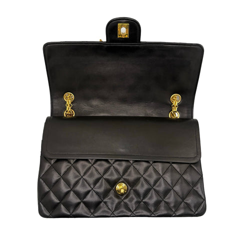 【中古】 CHANEL シャネル MATELASSE SHOULDERBAG マトラッセチェーンショルダーバッグ ショルダーバッグ 0番台(1988-1992年) ブラック ラムスキン ヴィンテージ 中古 USED バッグ