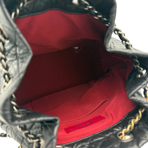 【中古】 CHANEL シャネル GABRIELLE BACKPACK ガブリエル バックパック 29番台(2019-2020年) ブラック ヴィンテージカーフ 中古 USED バッグ