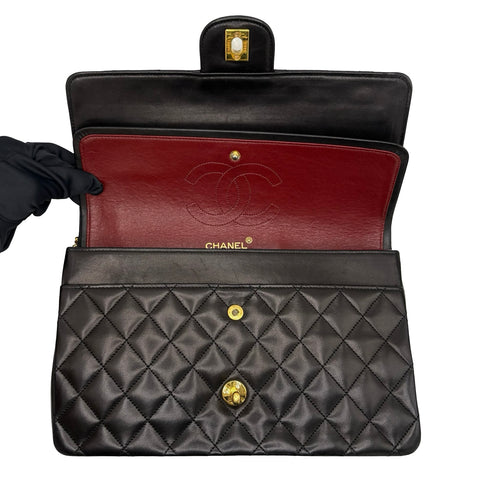 【中古】 CHANEL シャネル MATELASSE SHOULDERBAG マトラッセチェーンショルダーバッグ ショルダーバッグ 0番台(1988-1992年) ブラック ラムスキン ヴィンテージ 中古 USED バッグ