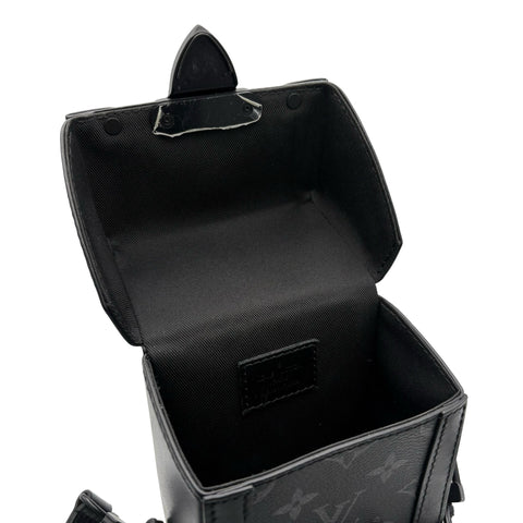 【中古】 LOUIS VUITTON ルイ・ヴィトン Vertical Trunk Wearable Wallet ヴェルティカルトランクウォレット ショルダーバッグ ICチップ(2021年~) ブラック キャンバス 中古 USED バッグ
