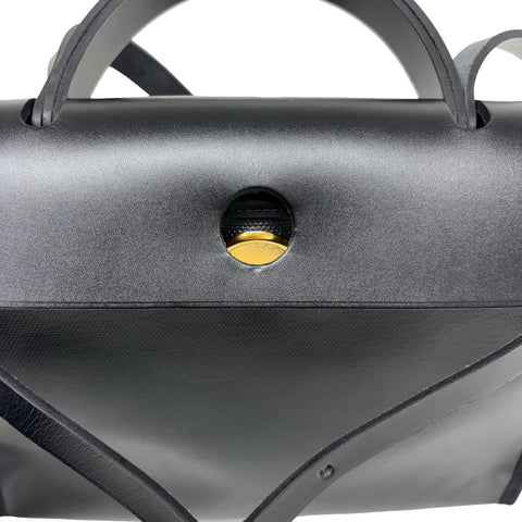 【中古】 Hermes エルメス HERBAG 31 エールバッグ31 ショルダーバッグ B刻(2023年) ブラック トワルアッシュ・ベルリンヌ×レザー 中古 USED バッグ