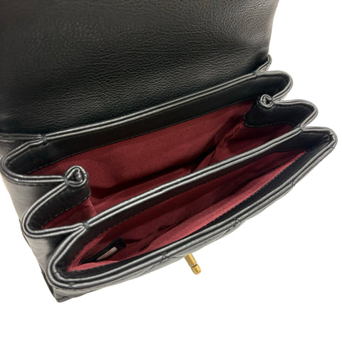 【中古】 CHANEL シャネル MATELASSE マトラッセチェーンショルダー ショルダーバッグ 28番台(2019年) BLACK レザー 中古 USED バッグ