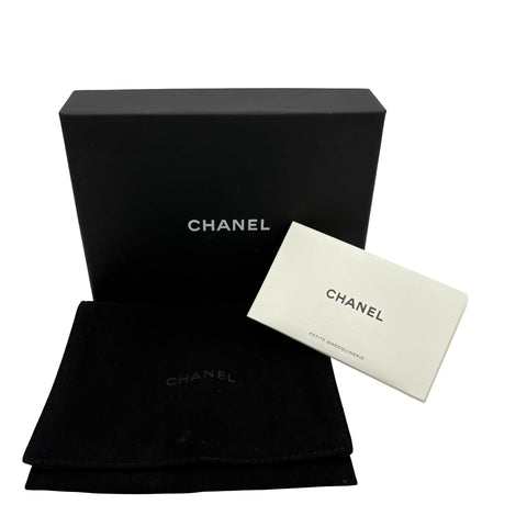 【中古】 CHANEL シャネル COMPACT WALLET コンパクトウォレット 財布 ホワイト キャビアスキン 中古 WHITE CAVIARSKIN