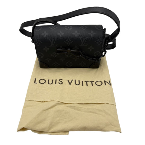 【美品】 LOUIS VUITTON ルイ・ヴィトン STEAMER WEARABLE WALLET スティーマー・ウェアラブル ウォレット ショルダーバッグ ICチップ(2021年~) ブラック モノグラム・エクリプス キャンバス 美品 USED バッグ