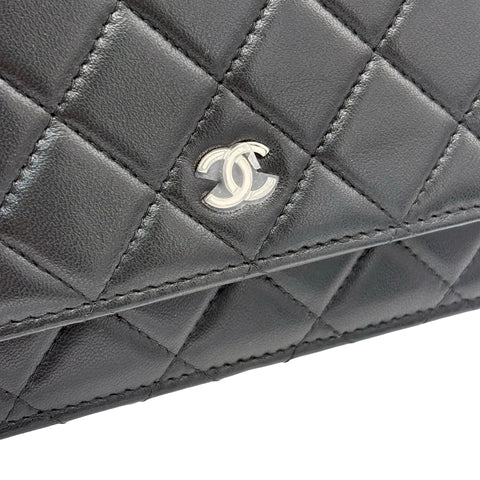 【中古】 CHANEL シャネル CHAIN WALLET チェーンウォレット ショルダーバッグ 31番台(2021年) ブラック キャビアスキン 美品 USED バッグ