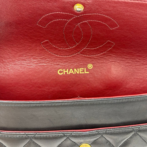 【中古】 CHANEL シャネル MATELASSE SHOULDERBAG マトラッセチェーンショルダーバッグ ショルダーバッグ 0番台(1988-1992年) ブラック ラムスキン ヴィンテージ 中古 USED バッグ