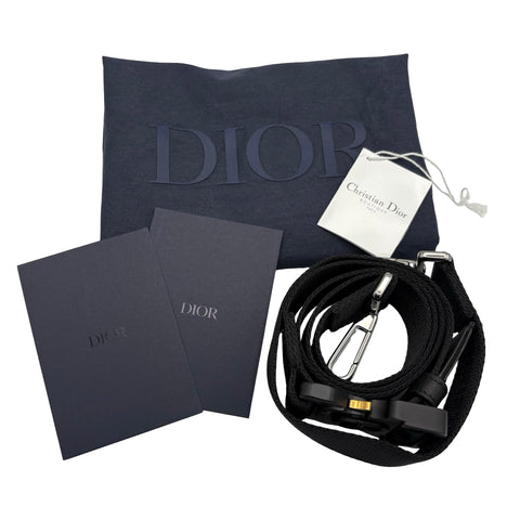 【美品】 Christian Dior クリスチャン ディオール OBLIQUE LINGOT 22 オブリーク ランゴ 22 ショルダーバッグ ネイビー キャンバス/レザー 美品 USED メンズ バッグ