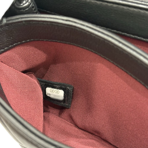 【中古】 CHANEL シャネル MATELASSE マトラッセチェーンショルダー ショルダーバッグ 28番台(2019年) BLACK レザー 中古 USED バッグ