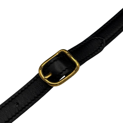 【中古】 Hermes エルメス KELLY SPORTS PM ケリースポーツPM ショルダーバッグ 〇P刻(1986年) ブラック ボックスカーフ ヴィンテージ 中古 USED バッグ