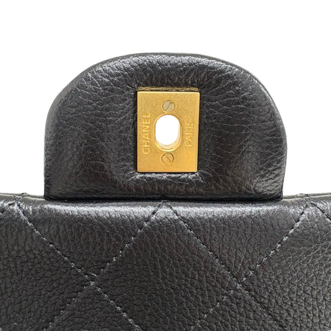 【美品】 CHANEL シャネル MATELASSE CHAIN SHOULDER BAG マトラッセチェーンショルダー40 ショルダーバッグ ICチップ(2021年∼) ブラック キャビアスキン 中古 USED バッグ