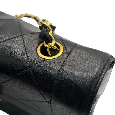 【中古】 CHANEL シャネル MATELASSE CHAIN SHOULDER BAG マトラッセチェーンショルダーバッグ ショルダーバッグ 1番台*(1990年) ブラック ラムスキン 中古 USED バッグ