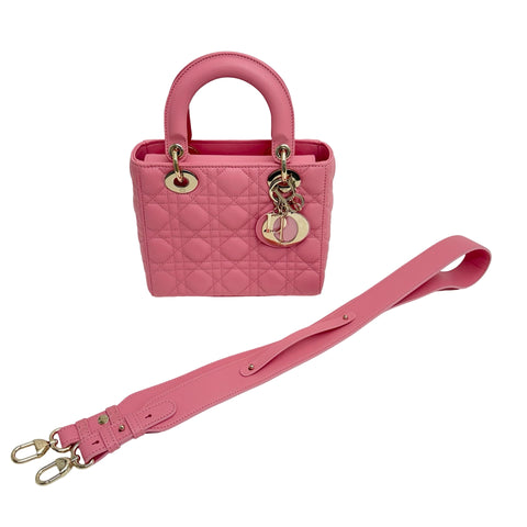 【中古】 Christian Dior クリスチャン ディオール Lady Dior My ABCDior BAG SMALL Lady Dior My ABCDior バッグ スモール ハンドバッグ ショルダーバッグ 29XMA-0223(2023年) ピンク系 ラムスキン 中古 USED バッグ