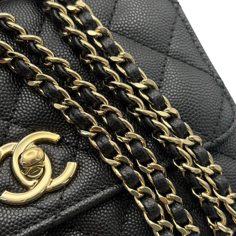 【中古】 CHANEL シャネル COCO HANDLE XXS ココハンドル XXS ハンドバッグ ショルダーバッグ ランダム番(2021年~) ブラック キャビアスキン 中古 USED バッグ