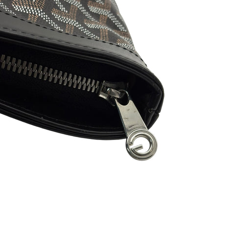 【中古】 GOYARD ゴヤール BELUGA PM ベルーガ PM ハンドバッグ ブラック キャンバス カーフスキン 中古 USED バッグ