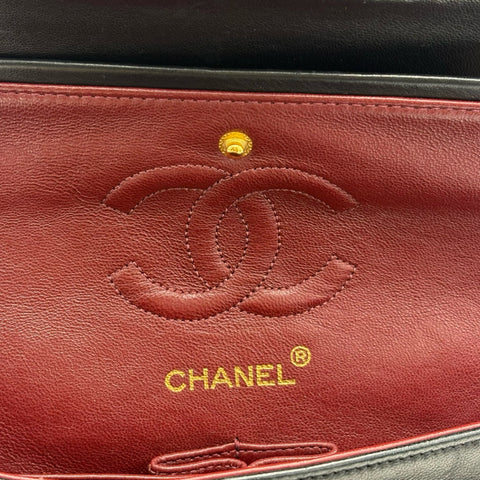 【中古】 CHANEL シャネル MATELASSE CHAIN SHOULDER BAG マトラッセ チェーンショルダーバッグ チェーンショルダー 1番台(1989-1991年) ブラック ラムスキン ヴィンテージ 中古 USED バッグ