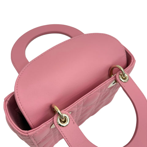 【中古】 Christian Dior クリスチャン ディオール Lady Dior My ABCDior BAG SMALL Lady Dior My ABCDior バッグ スモール ハンドバッグ ショルダーバッグ 29XMA-0223(2023年) ピンク系 ラムスキン 中古 USED バッグ