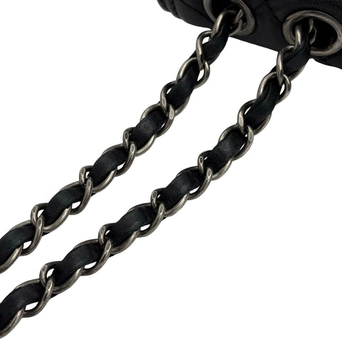 【中古】 CHANEL シャネル CCFLAPSHOULDERBAG CCフラップショルダーバッグ ショルダーバッグ 18番台(2013-2014年) ブラック ラムスキン 中古 USED バッグ