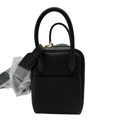 【新品未使用】 Hermes エルメス MINILINDY ミニリンディ ショルダーバッグ W刻印(2024年) ブラック トリヨン 新品未使用 NEW 銀座分類