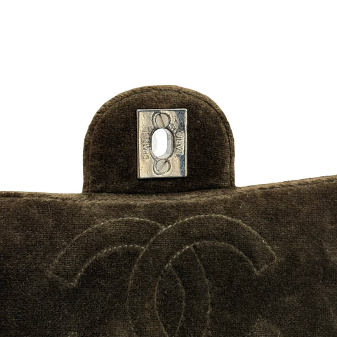 【中古】 CHANEL シャネル MATELASSE VELOUR BACK PACK マトラッセベロアバッグパック バックパック 4番台(1996-1998年) カーキ ベロア USED USED バッグ