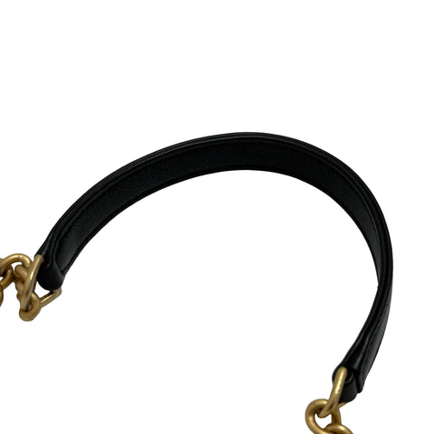 【中古】 CHANEL シャネル MATELASSE マトラッセチェーンショルダー ショルダーバッグ 28番台(2019年) BLACK レザー 中古 USED バッグ