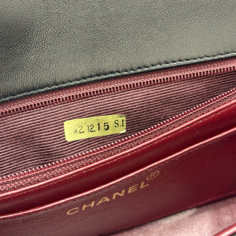 【中古】 CHANEL シャネル MADEMOISELLE マドモアゼル ショルダーバッグ 3番台(1995年) ブラック ラムスキン USED USED バッグ