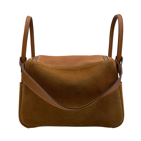 【中古】 Hermes エルメス LINDY26 リンディ26 スウェード/スイフト ▢R(2014年) ブランドバッグ ショルダーバッグ 中古品 レディース
